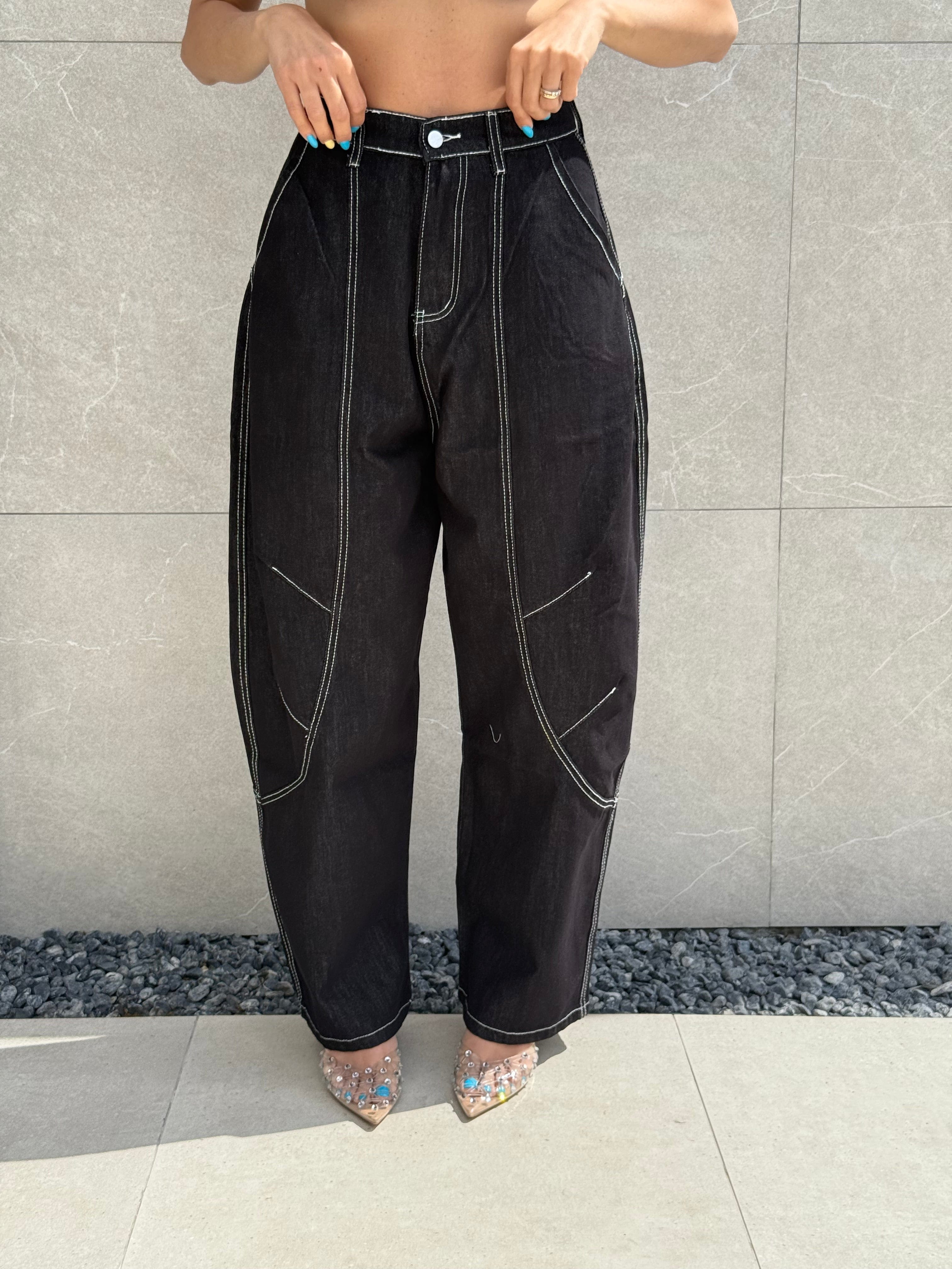 Jeans ballon impunture nero - NiMa Mobile Boutique