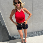Short Denim ciliegie - NiMa Mobile Boutique