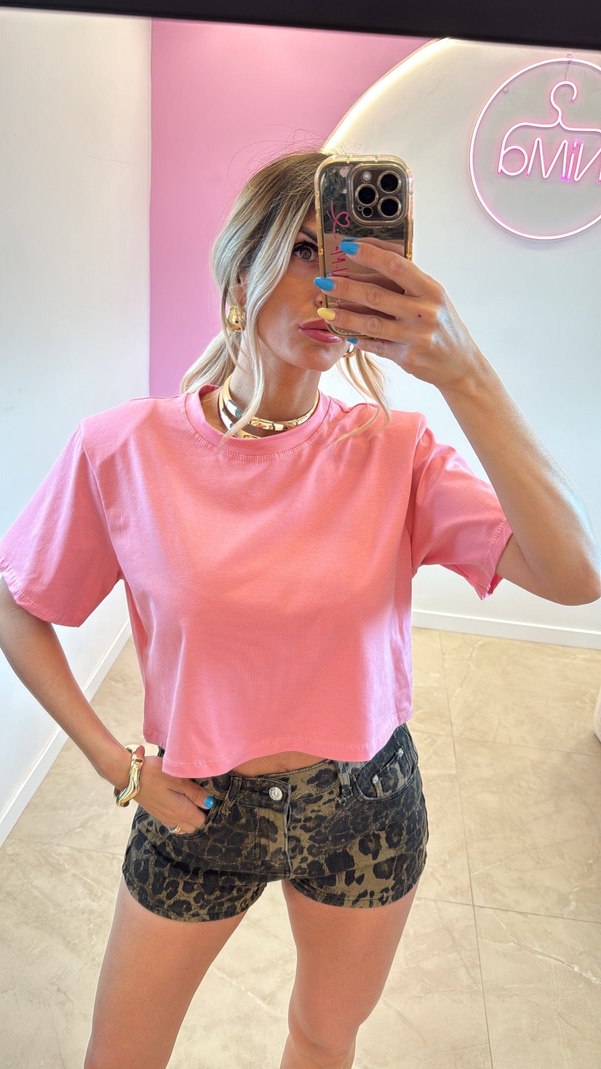 T-shirt crop spalline - NiMa Mobile Boutique