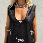 Canotta over fiocchi strass - NiMa Mobile Boutique