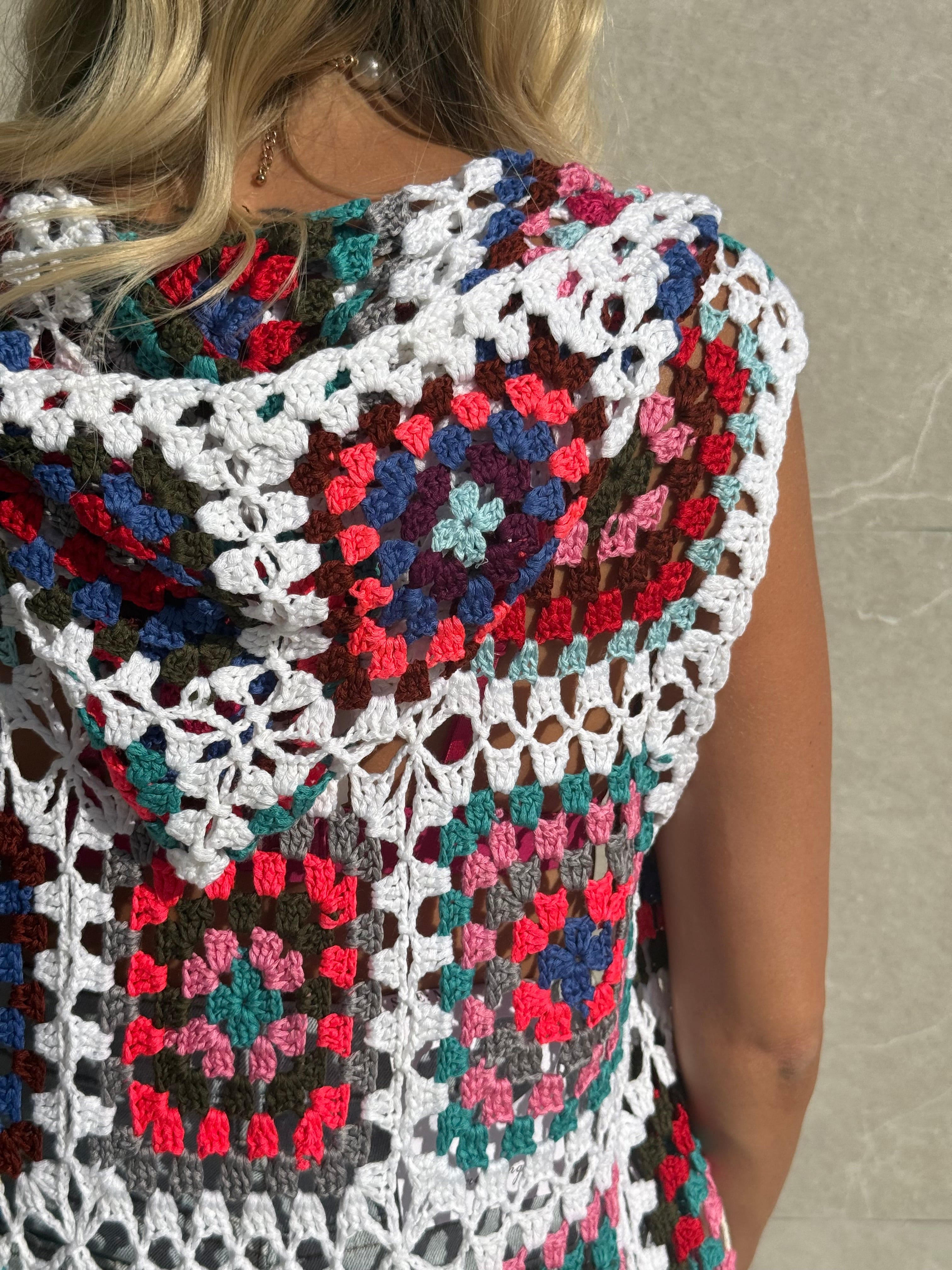 Gilet crochet con cappuccio - NiMa Mobile Boutique