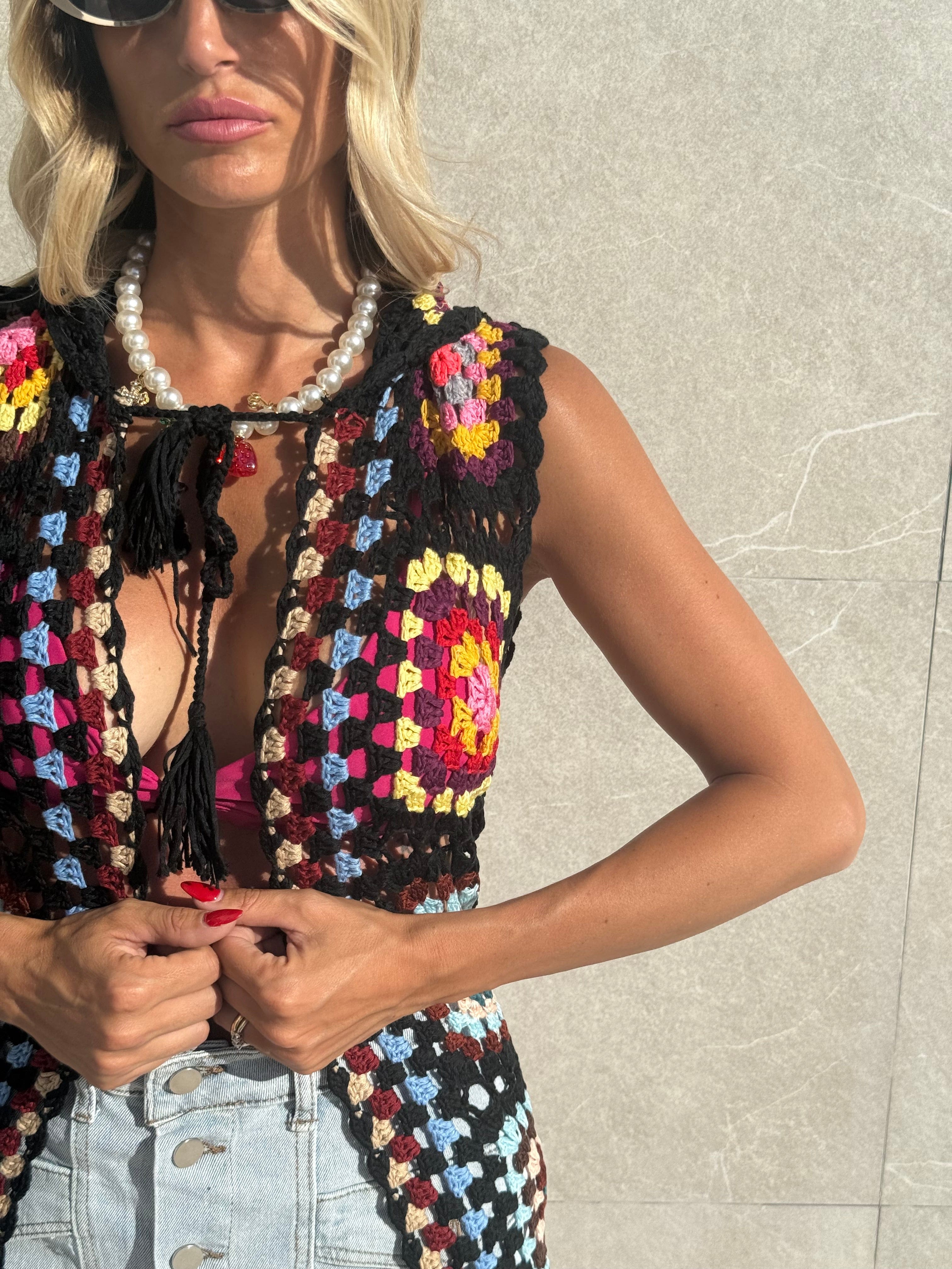 Gilet crochet con cappuccio - NiMa Mobile Boutique