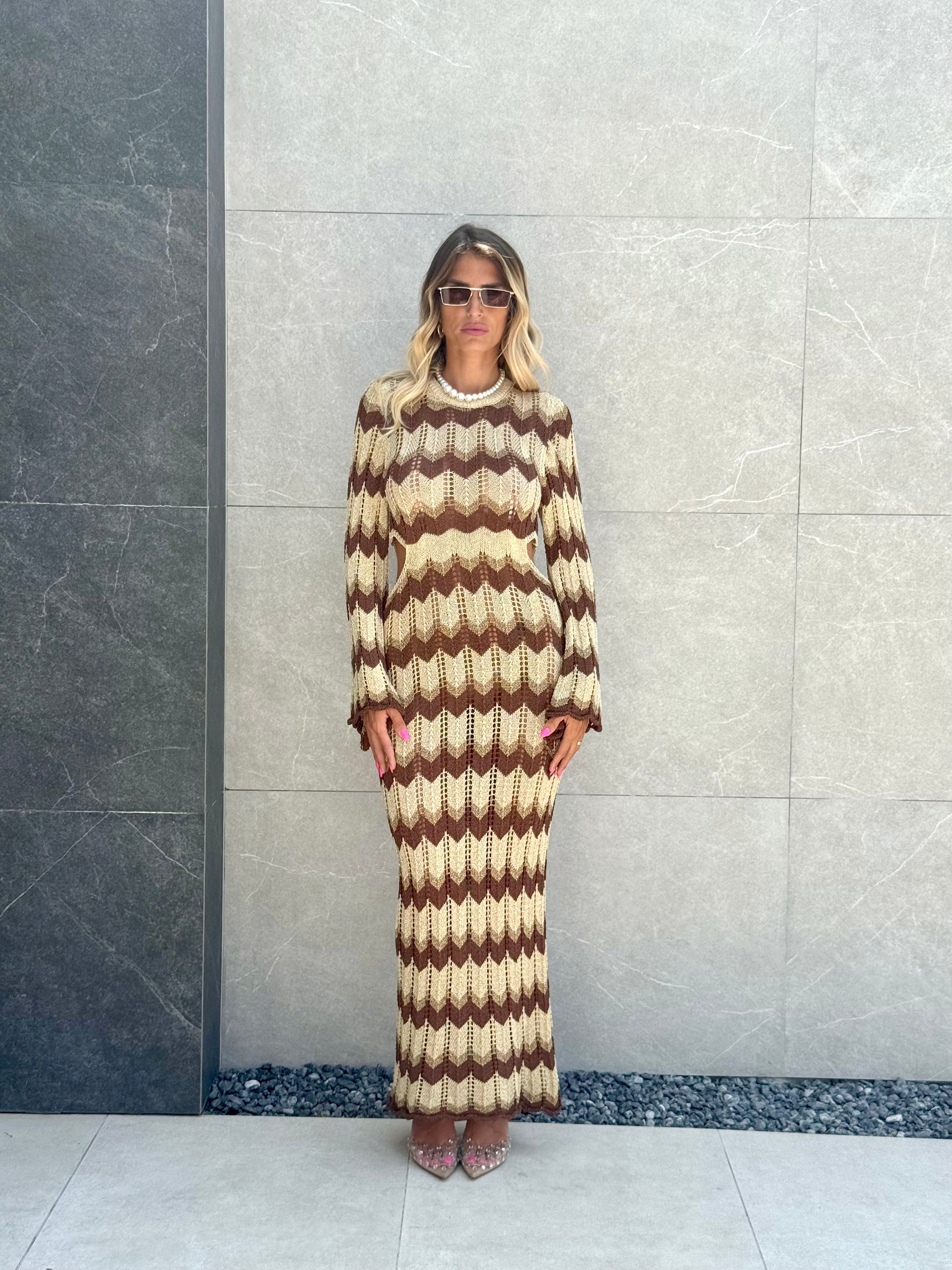 Vestito lungo lurex zig zag - NiMa Mobile Boutique