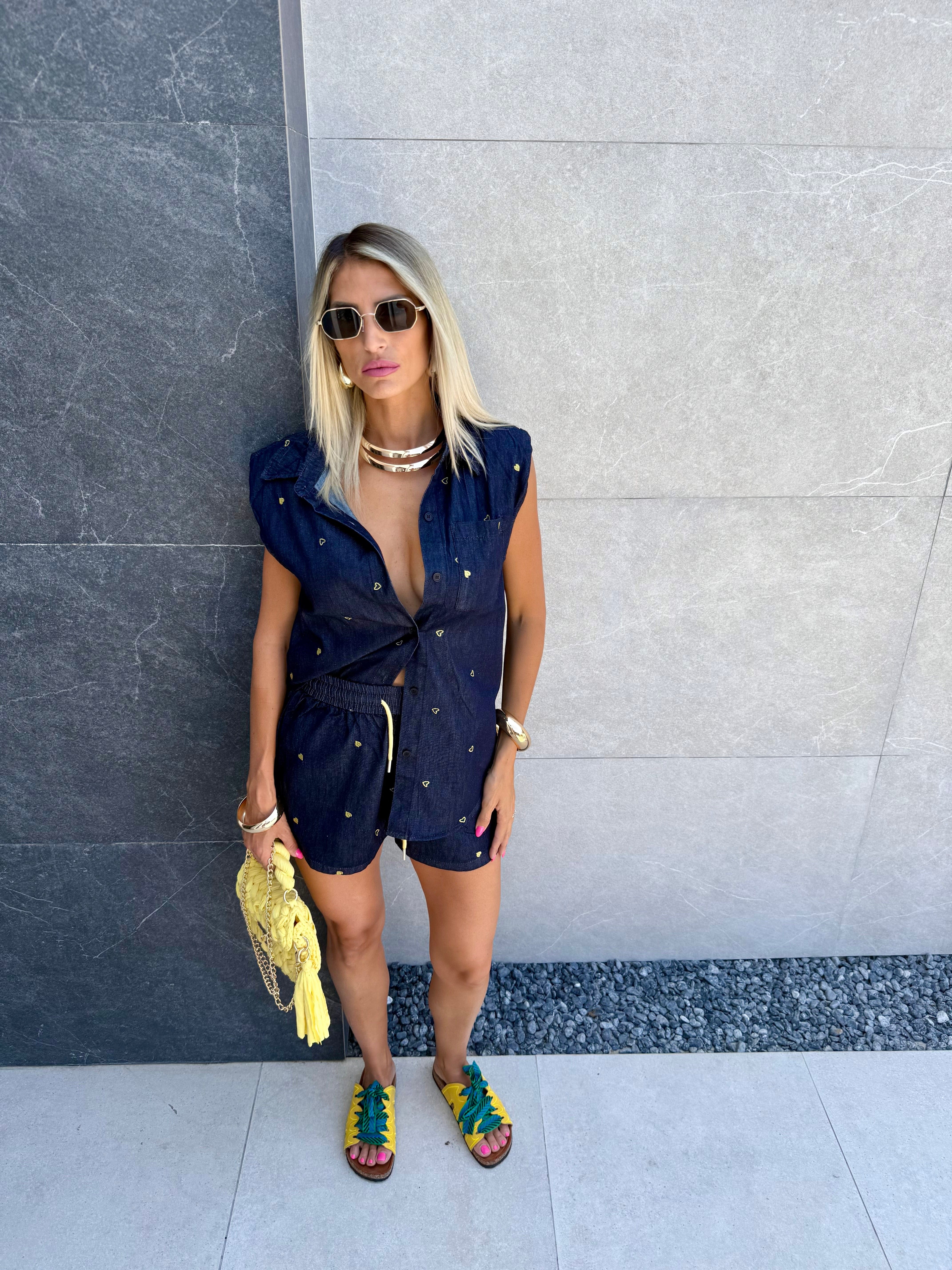 Coordinato denim cuoricini - NiMa Mobile Boutique