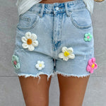 Short denim fiori crochet - NiMa Mobile Boutique