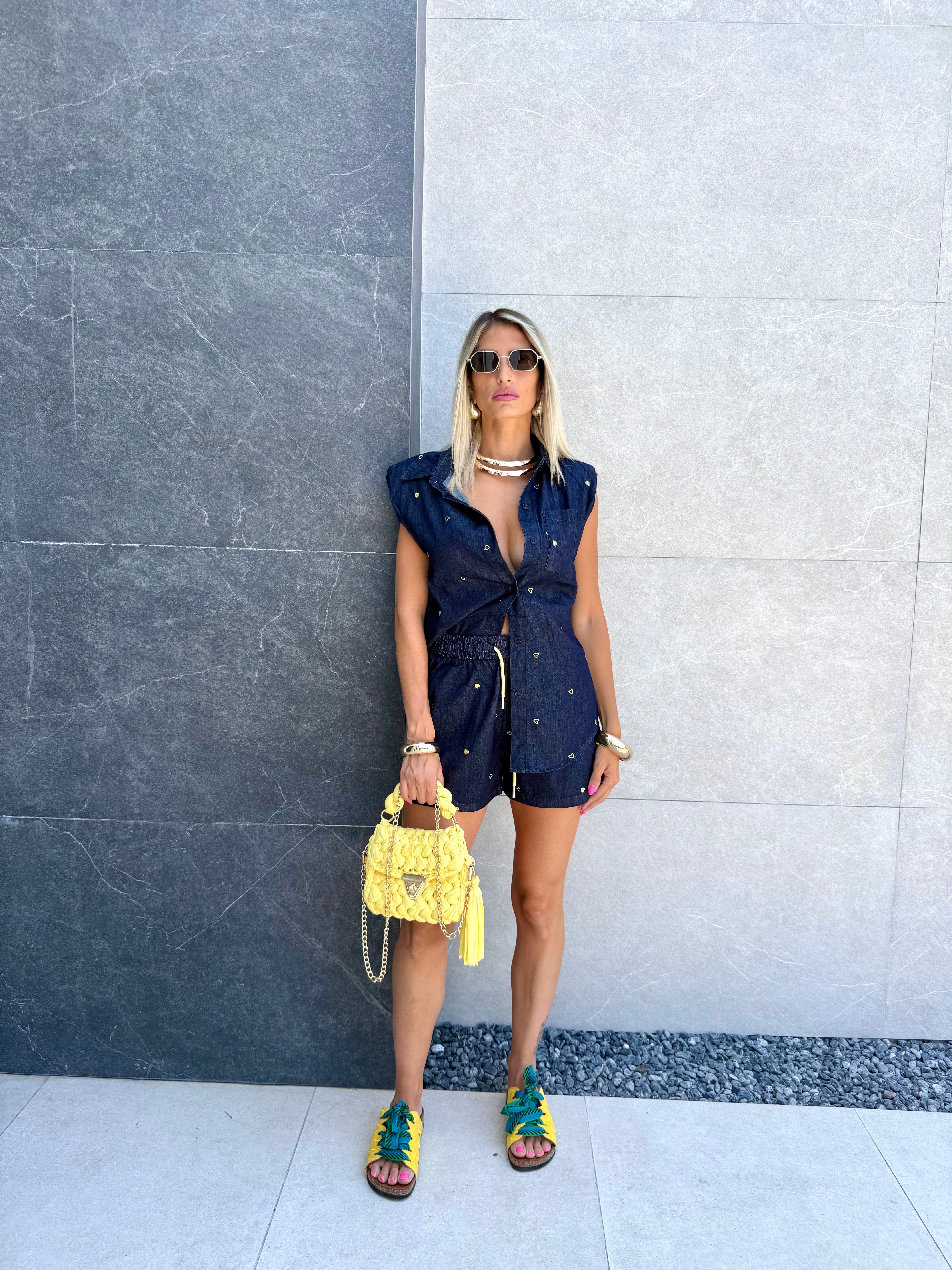 Coordinato denim cuoricini - NiMa Mobile Boutique