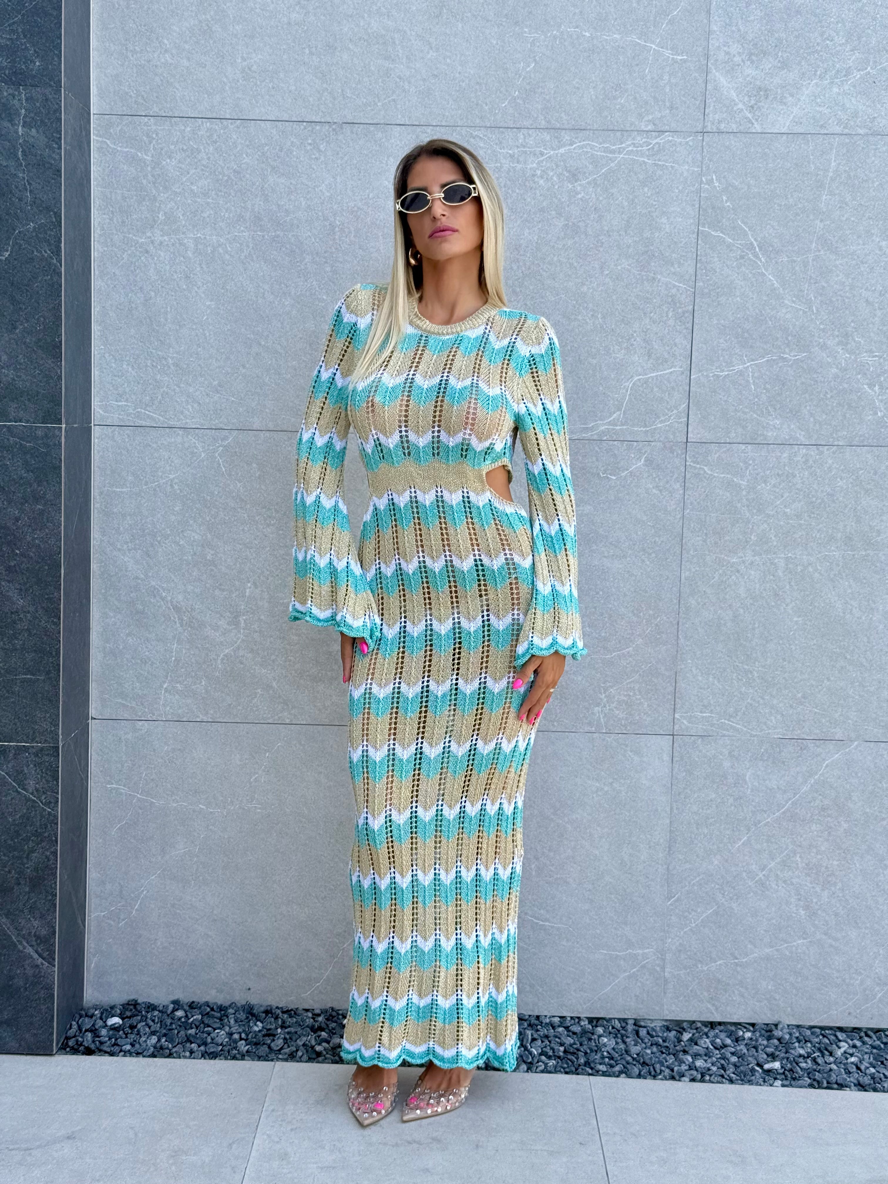Vestito lungo lurex zig zag - NiMa Mobile Boutique