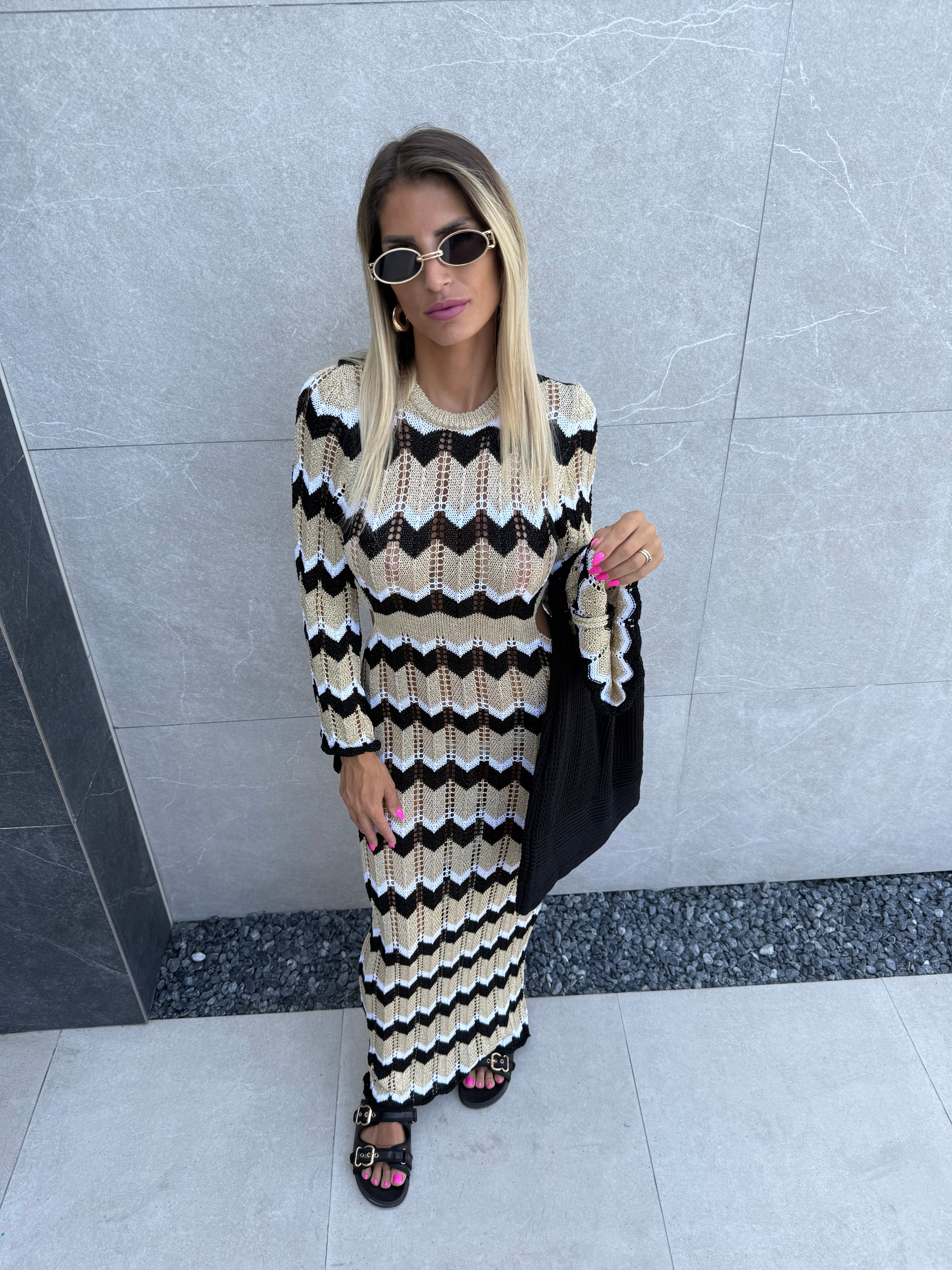 Vestito lungo lurex zig zag - NiMa Mobile Boutique