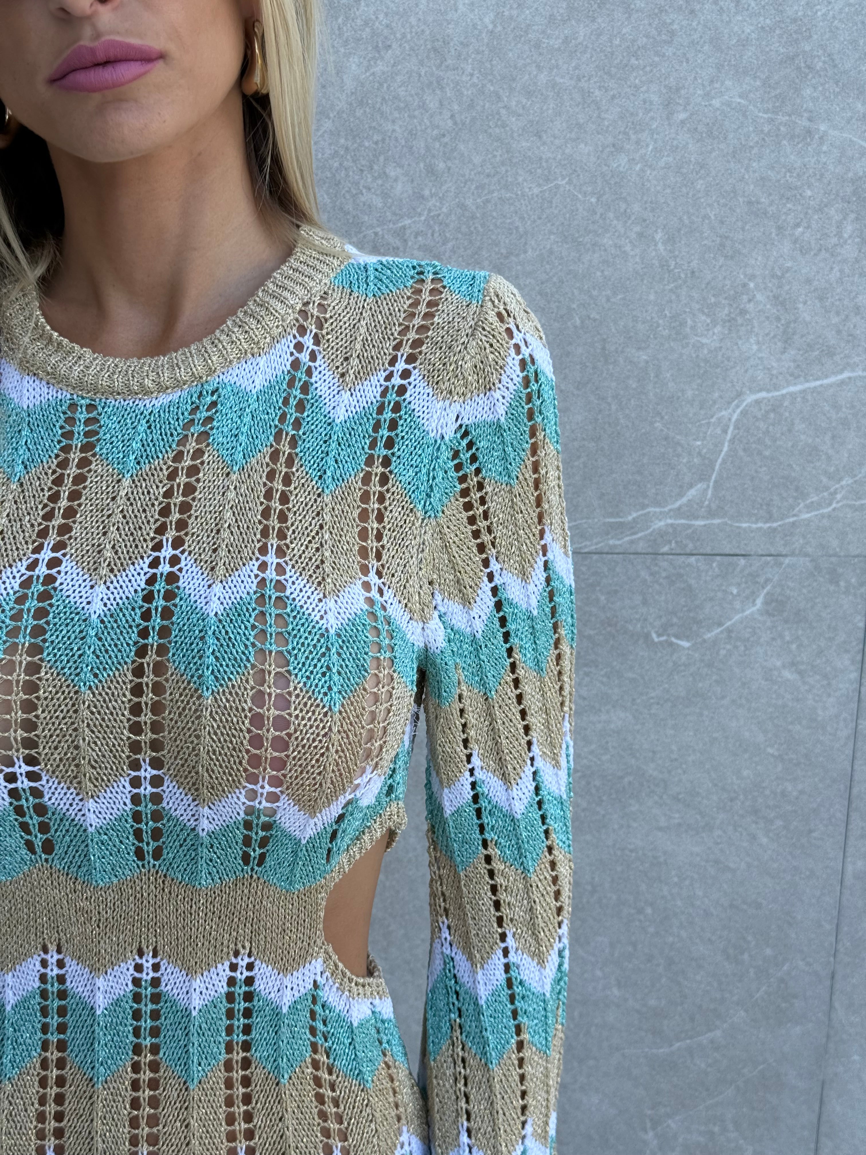 Vestito lungo lurex zig zag - NiMa Mobile Boutique