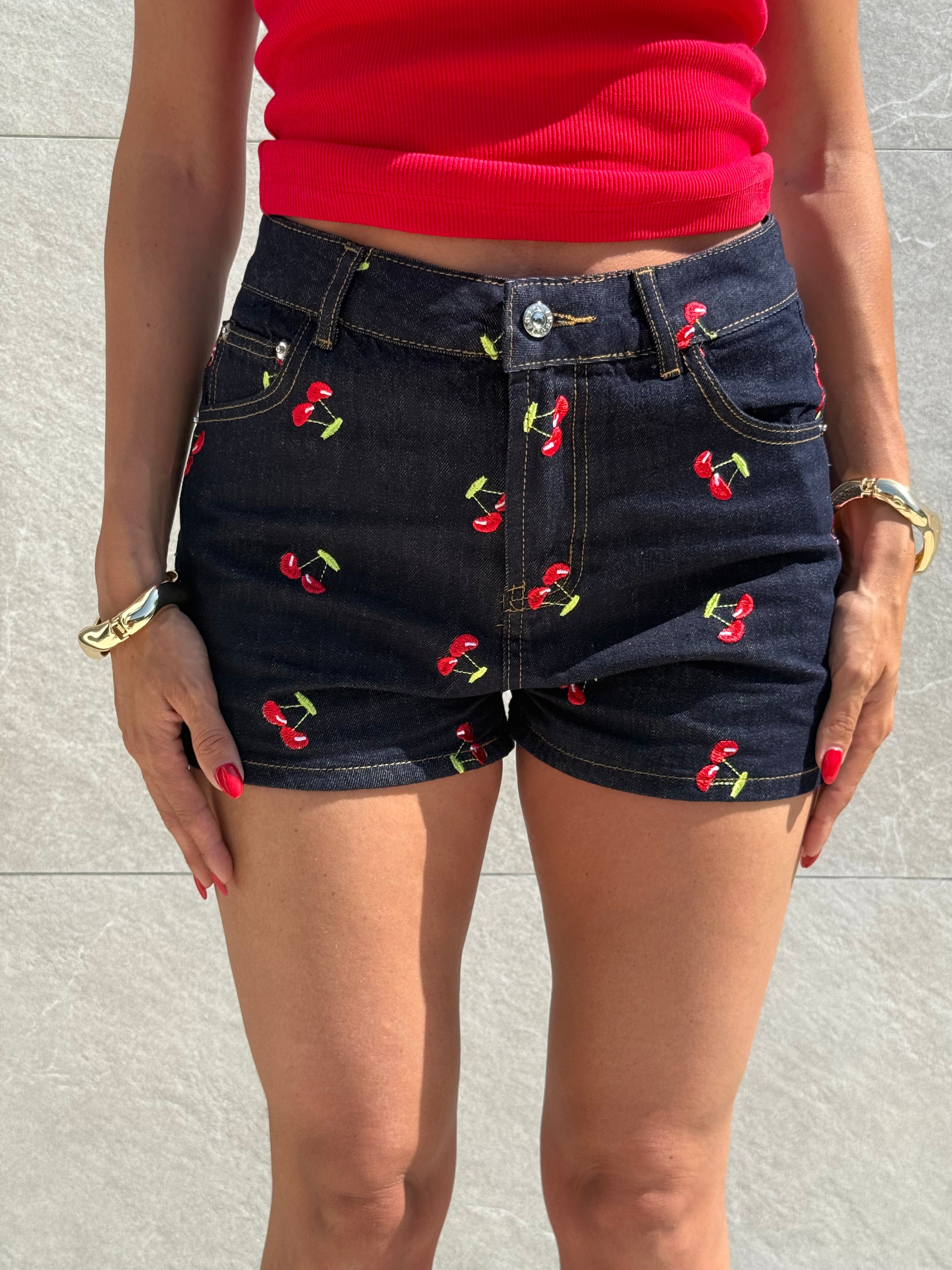Short Denim ciliegie - NiMa Mobile Boutique